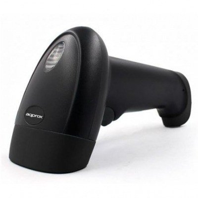 LECTOR DE CÓDIGOS DE BARRAS APPROX APPLS05HD2D - 1D/2D - LED INFRARROJO - DISPARO MANUAL O AUTOMÁTICO - USB - PEANA - NEGRO