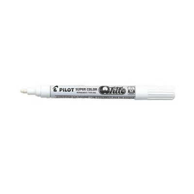 PILOT Marcador permanente SC-PM - Punta conica - Trazo 4,5 mm - Color blanco