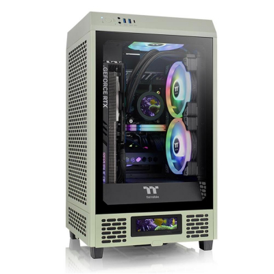 Caja ordenador gaming thermaltake the tower 200 mini - itx cristal templado verde