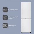 Frigorífico combi Candy ECN4CQTEW186, 185 x 59,5 x 66,7 cm, No Frost, clase E, 270 kWh/año, 38 dB, 355 litros, WiFi, blanco - imagen 4