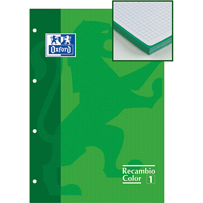 OXF RECAMB.COLOR A4 80H 5X5VE 100104037