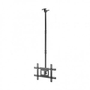 Soporte TV de techo Aisens CT80TSE-075, 37-80 pulgadas, hasta 50 kg, VESA 600 x 400 mm, giro ±30°, incl. -25°/+5°, mástil 707-1577 mm, negro