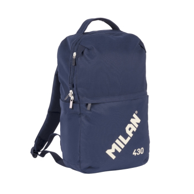 Milan 430 Since 1918 Mochila 15L - Compartimento para Portatiles hasta 14 - Cierre de Seguridad - 42x28x15cm - Color Azul