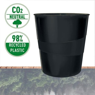 Leitz Papelera Recycle - Plastico - 18 L - Color negro