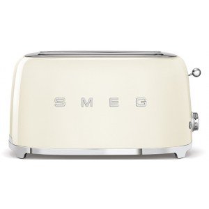 Tostador Smeg TSF02CREU, 2 ranuras, cortas, 1500W, crema
