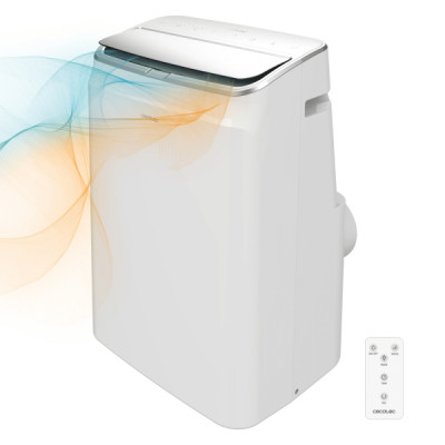 Cecotec ForceClima 1260 Aire Acondicionado Portatil - 1350W - 3000 Frigorias - 12000 BTU - Bomba de Calor - Silencioso - Cobertura hasta 28m2 - 5 Modos - Clasificacion Energetica A - Color Blanco