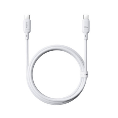 OS-BASEUS SILKY SERIES FAST CHARGING CABLE TYPE-C TO TYPE-C 100W 1M MOON WHITE