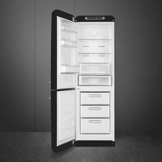 Frigorífico combi Smeg FAB32LBL6, 196.8 x 60.1 x 72.8 cm, Total No Frost, clase C, 158 kWh/año, 35 dB, 331 litros, LifePlus 0°C, negro - imagen 4