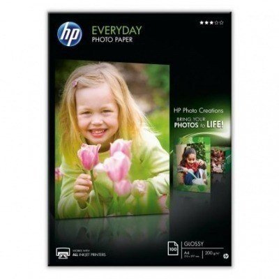 Papel Fotográfico HP Everyday Q2510A/ DIN A4/ 200g/ 100 Hojas