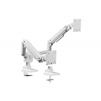 Soporte de escritorio para monitor doble de 17«-35», blanco