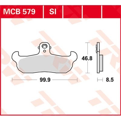 Pastillas de freno metal sinterizado SV TRW MCB579