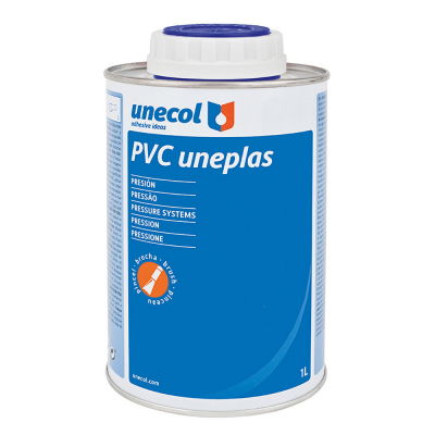 Pvc uneplas, bote metálico 1l con pincel a2040 unecol