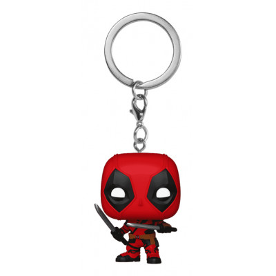 POP! KEYCHAIN Deadpool with Swords Llavero de anilla Rojo, Negro