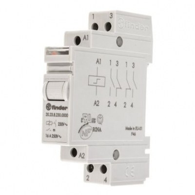 Telerruptor Bipolar 110Vac 16Amp 1NA/1NC Carril DIN 20238110.0000