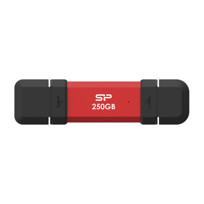 Memoria usb tipo a - usb tipo c silicon power ds72 250gb rojo