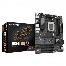 GIGABYTE B650 UD AX Placa Base - Compatible con CPUs AMD Ryzen Serie 9000, VRM de 6+2+2 fases, hasta 7600MHz DDR5 (OC), 1x PCIe 5.0 + 2x PCIe 4.0 M.2,