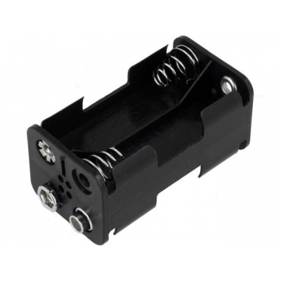 Portapilas R06x4 con Broche 4 pilas AA