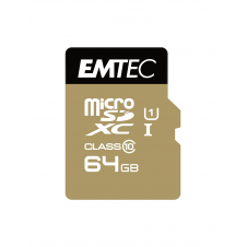 Emtec memoria microsd class10 gold+ memoria microsdxc 64gb negro oro