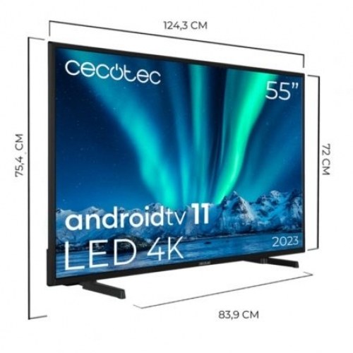 Televisor Cecotec A series ALU00055 55/ Ultra HD 4K/ Smart TV/ WiFi