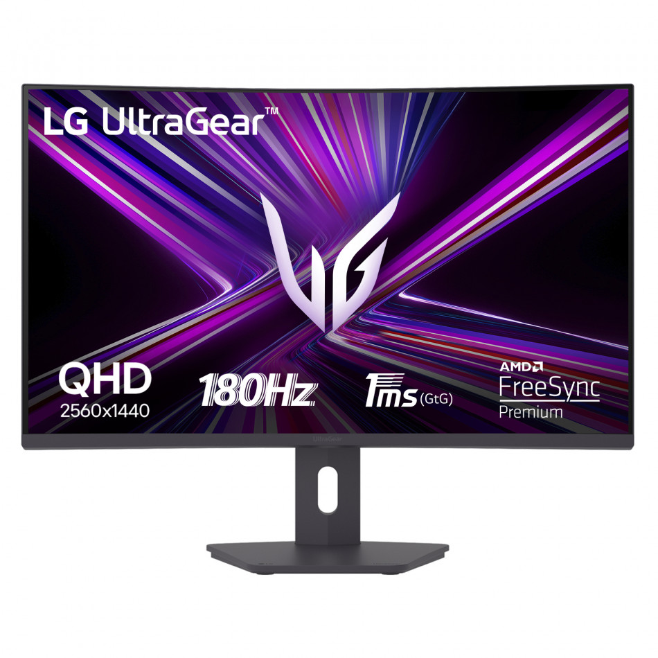 Monitor Gaming Curvo LG UltraGear 32G600A-B 31.5"/ QHD/ 1ms/ 180Hz/ VA/ Regulable en altura/ Negro