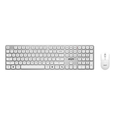 Teclado + raton msi forge k210 w combo inalambrico blanco