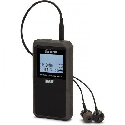 Radio portatil de bolsillo aiwa rd - 20dab negro