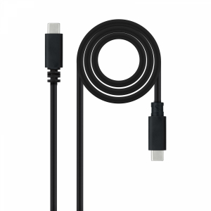 Nanocable CABLE USB 2.0 3A TIPO USB-C/M-USB-C/M, NEGRO 1.5 M
