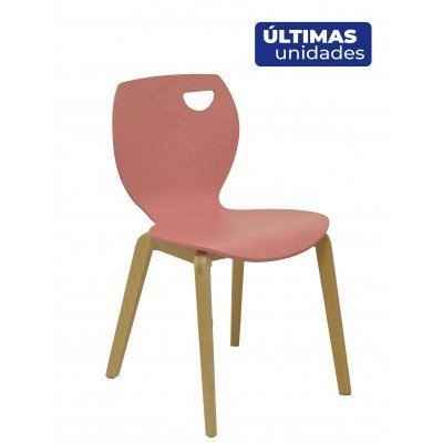 Pack 2 sillas Buendia rosa/haya