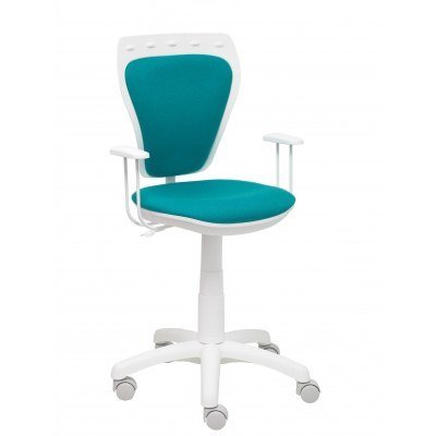 Silla juvenil Ministyle blanca bali turquesa
