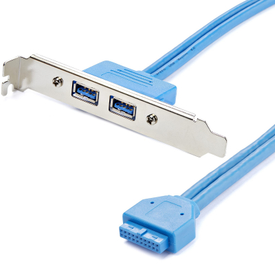 Cabezal Bracket de 2 puertos USB 3.0 SuperSpeed con conexión a Placa Base