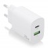 Aisens - Cargador 20W, 1Xusb-C Pd3.0, 1Xusb-A Qc3.0, Blanco