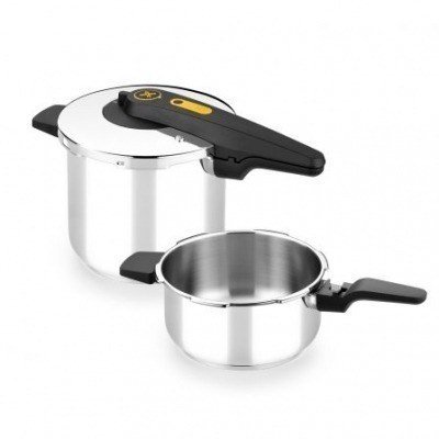 Pack 2 Ollas a Presión Bra Excellent A185705/ 4+7L/ Acero Inoxidable/ Apto para Inducción