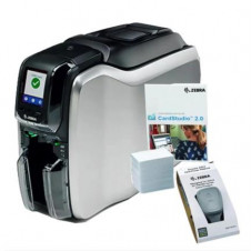 Impresora Zebra ZC100 a una cara Kit: App CardStudio 2.0(estandar) 200 PVC cinta YMCKO (200 imagenes) cable USA y USB