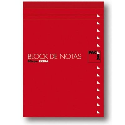 PACSA Bloc notas con tapa 80h 60g cuadricula 4x4 cuarto