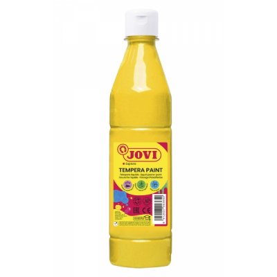 Jovi Tempera Paint Tempera Liquida 500ml - Base Agua - Lista para Usar - Alto Poder Cubriente - Secado Rapido - Facil Aplicacion - Excelente Adherencia - Color Amarillo