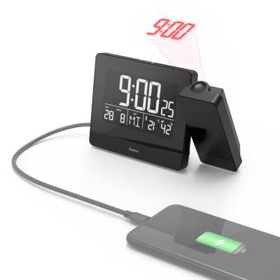 Plus Charge Reloj despertador digital Negro