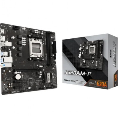 Placa Base Asrock A620AM-P/ DDR5/ PCIe 4.0/ Socket AM5/ Micro ATX