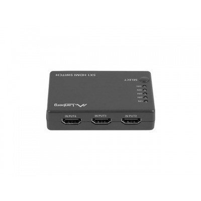 SWITCH VIDEO LANBERG 5 X HDMI + MICRO USB NEGRO CONTROL REMOTO
