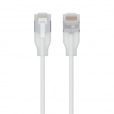Ubiquiti UACC-Cable-Patch-EL-C6A-1M-W cable de red Translúcido, Blanco Cat6a