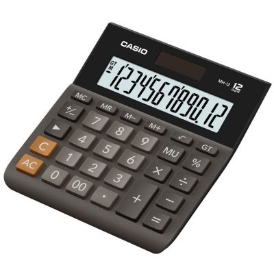 Casio MH-12-BK Calculadora de Sobremesa con Pantalla Extragrande de 12 Dígitos Negra