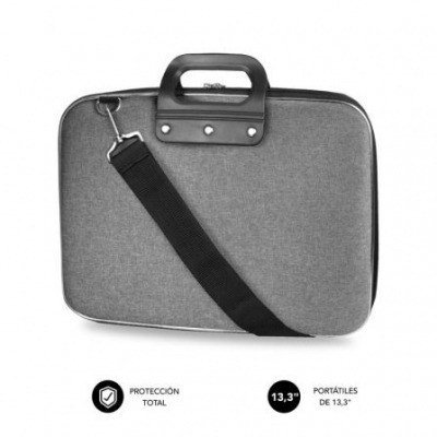 Maletín Subblim EVA Laptop Bag PL para Portátiles hasta 13.3/ Cinta para Trolley/ Gris