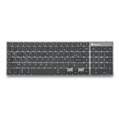 NGS Fortune-BT Teclado Multidispositivo Inalambrico USB Bluetooth - Layout Frances - Silencioso - Teclas X-Type - Bateria Recargable