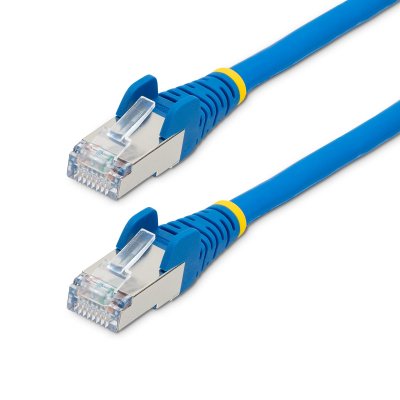 Cable de 1m de Red Ethernet CAT6a - Azul - Low Smoke Zero Halogen (LSZH) - 10GbE - 500MHz - PoE++ de 100W - Snagless sin Pestillo - RJ-45 - Cable de Red S/FTP