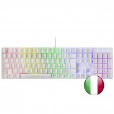 Mars Gaming MK422 Blanco Teclado Mecánico Gaming RGB Antighosting Switch Mecánico Rojo Idioma Italiano
