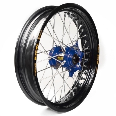 Rueda completa Haan Wheels aro negro 17-3,50 buje azul 1 45006/3/5 1 45006/3/5