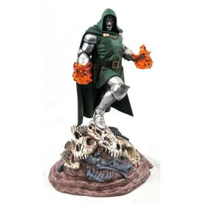 Figura diamond select toys marvel gallery comic re - run doctor doom pvc diorama 25.5cm