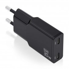 AISENS ASCH-30W2P049-BK cargador de dispositivo móvil Cámara digital, MP3, MP4, Teléfono móvil, Navegante, Portátil, Consola de juegos portátil,