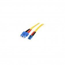 StarTech.com Cable Adaptador de Red de 1m Monomodo Duplex Fibra Optica LC-SC Macho a Macho - Patch Duplex Modo Sencilla - Amarillo