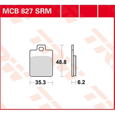 Pastillas de freno metal sinterizado SV TRW MCB827