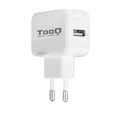 Cargador de pared tooq usb - 12w - blanco